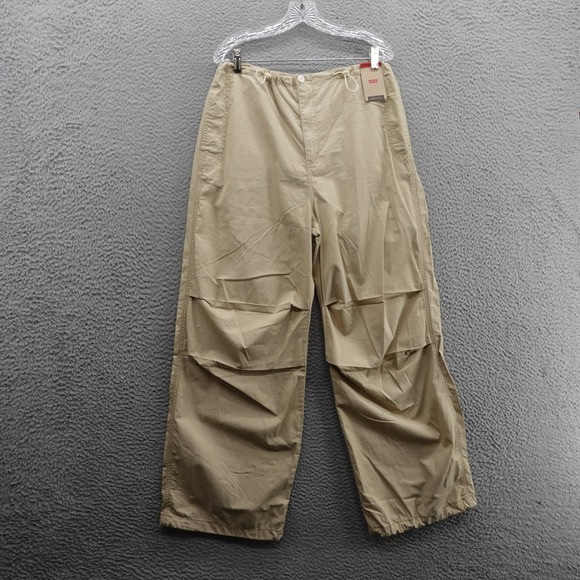 Levi's Pants - NWT Levis Woven Parachute Pants Size Large Beige Womens All Cotton‎ High Rise